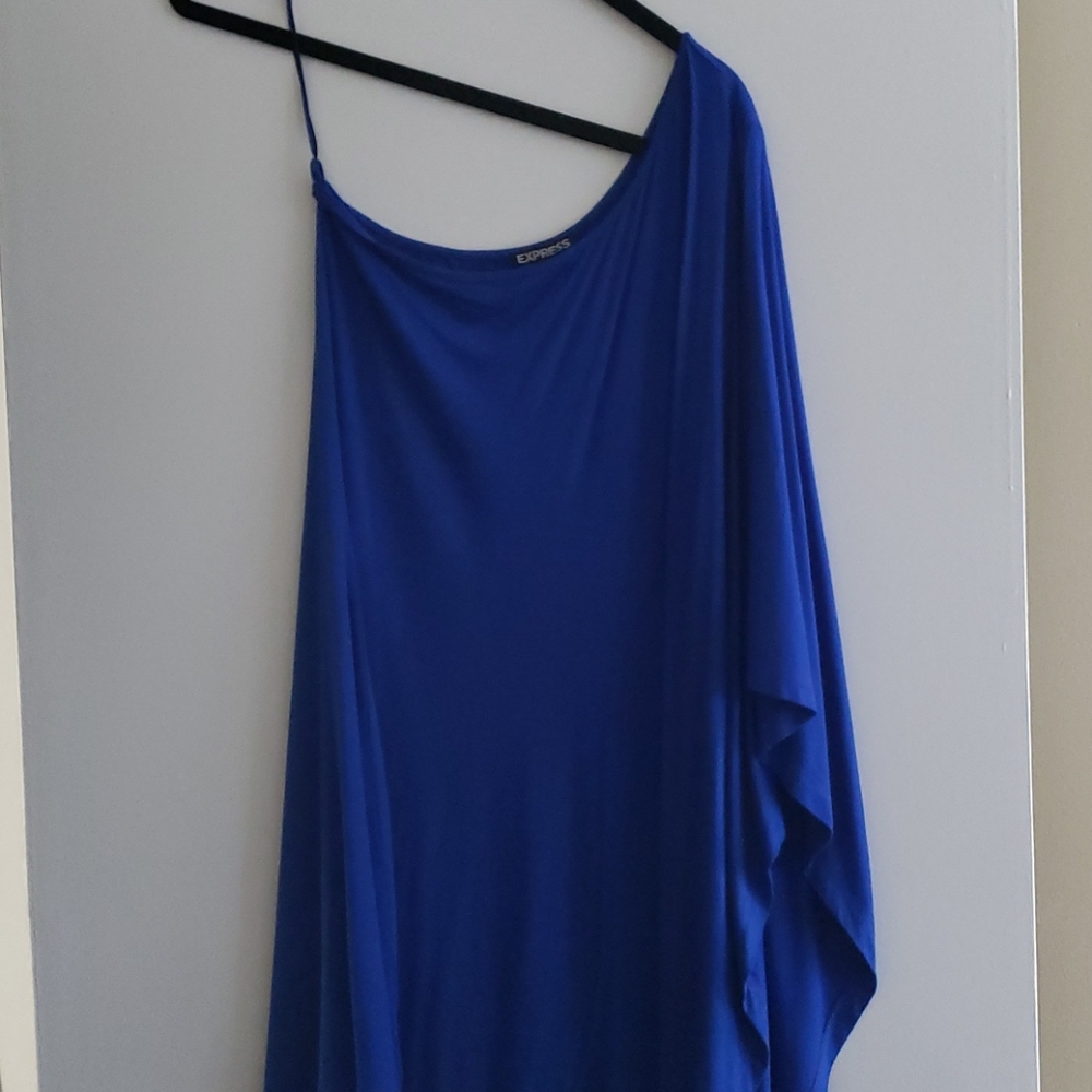 Beautiful Blue one shoulder mini dress